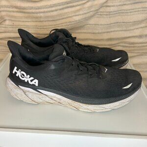 Hoka | Clifton 8 black/white  running sneaker | MENS 13D